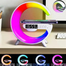Carregador sem fio multifuncional com suporte, alto-falante, cartão TF, luz noturna RGB e estação de carregamento rápido para iPhone 16 15, Samsung, Xiaomi e Huawei.